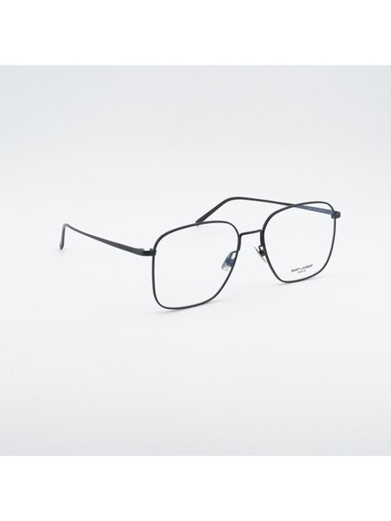 Saint Laurent SL491 004 Eyeglasses Matte Black 55mm Square Frame main image 4